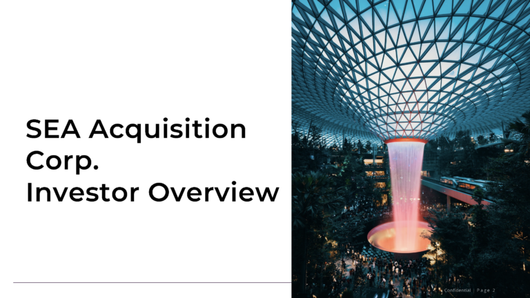 A cover image for an investor presentation