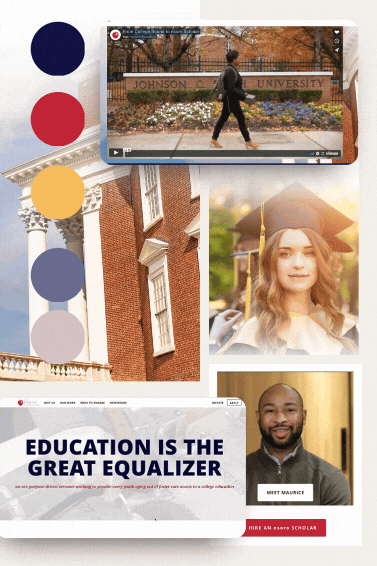 A cover image containing branding elements for an educational non-profit