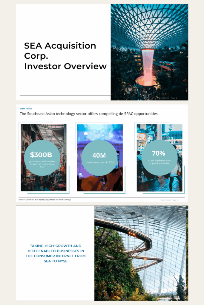 A cover image containing excerpted slides from an investor presentation